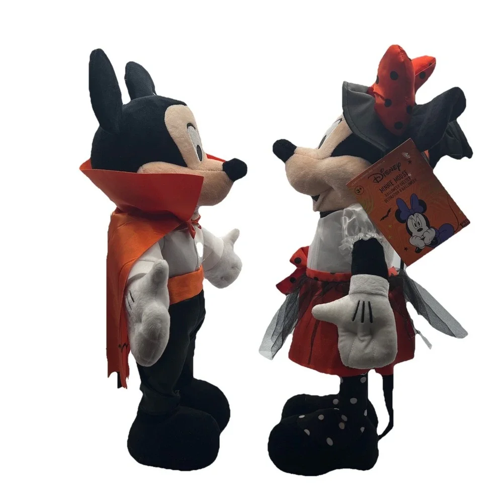 Disney Mickey Mouse Vampire & Minnie Mouse Witch Halloween 20 Inch Door Greeters